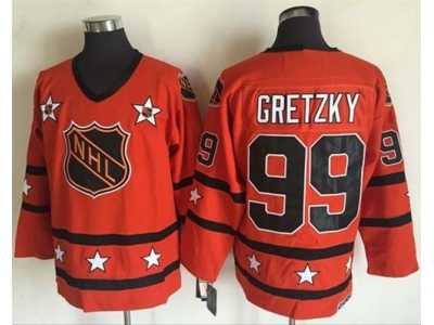 Edmonton Oilers #99 Wayne Gretzky Orange All Star CCM Throwback Stitched NHL Jersey