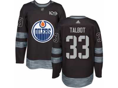 Men's Adidas Edmonton Oilers #33 Cam Talbot Authentic Black 1917-2017 100th Anniversary NHL Jersey