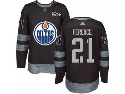 Men's Edmonton Oilers #21 Andrew Ference Black 1917-2017 100th Anniversary Stitched NHL Jersey