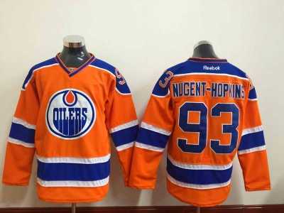 NHL Edmonton Oilers #93 nugent-hopkins Orange Stitched jerseys