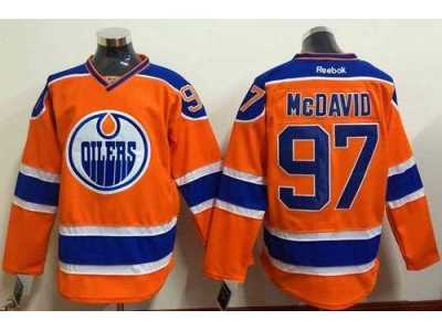 NHL Edmonton Oilers #97 Connor McDavid Orange Stitched Jerseys