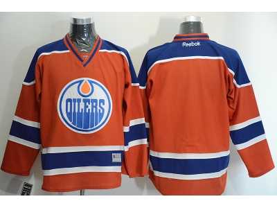 NHL Edmonton Oilers blank Orange Stitched jerseys