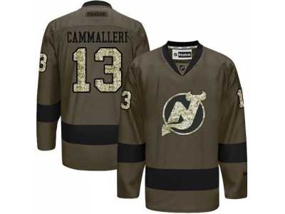 New Jersey Devils #13 Mike Cammalleri Green Salute to Service Stitched NHL Jersey