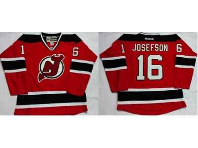 New Jersey Devils #16 Jacob Josefson Red Home Stitched NHL Jersey