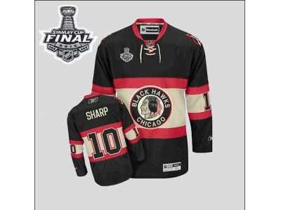 NHL Youth Blackhawks #10 Patrick Sharp Black New Third 2015 Stanley Cup Stitched Jerseys
