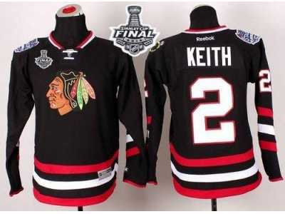 NHL Youth Blackhawks #2 Duncan Keith Black 2014 Stadium Series 2015 Stanley Cup Stitched Jerseys