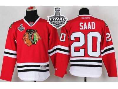 NHL Youth Blackhawks #20 Brandon Saad Red 2015 Stanley Cup Stitched Jerseys