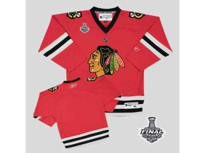 NHL Youth Blackhawks Blank Red 2015 Stanley Cup Stitched Jerseys