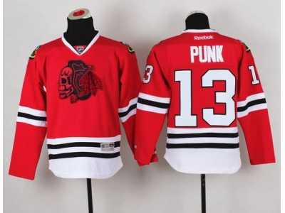 NHL Youth Chicago Blackhawks #13 Punk Red(Red Skull) Stitched