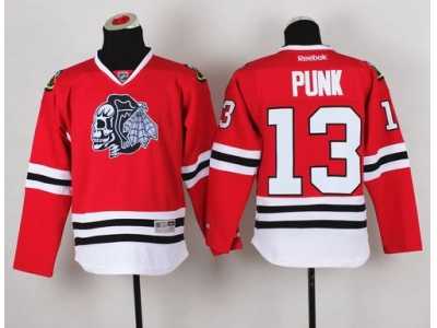 NHL Youth Chicago Blackhawks #13 Punk Red(White Skull) Stitched