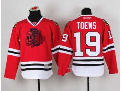 NHL Youth Chicago Blackhawks #19 Jonathan Toews Red(Red Skull) Stitched