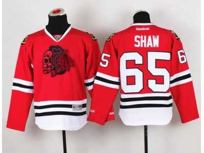 NHL Youth Chicago Blackhawks #65 Andrew Shaw Red(Red Skull) Stitched
