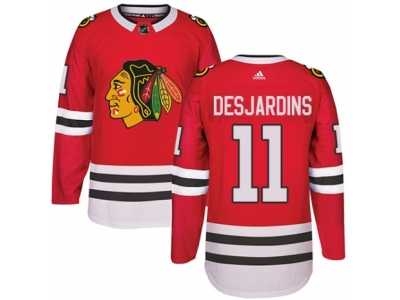 Youth Adidas Chicago Blackhawks #11 Andrew Desjardins Premier Red Home NHL Jersey