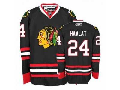Youth Reebok Chicago Blackhawks #24 Martin Havlat Premier Black Third NHL Jersey