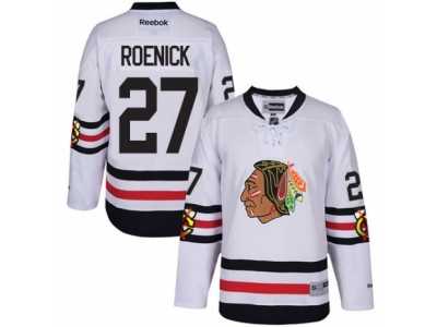 Youth Reebok Chicago Blackhawks #27 Jeremy Roenick Authentic White 2017 Winter Classic NHL Jersey