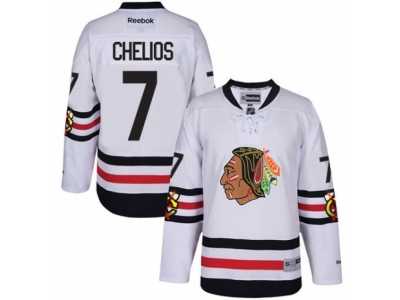 Youth Reebok Chicago Blackhawks #7 Chris Chelios Authentic White 2017 Winter Classic NHL Jersey