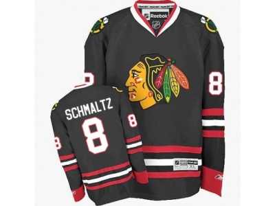 Youth Reebok Chicago Blackhawks #8 Nick Schmaltz Authentic Black Third NHL Jersey