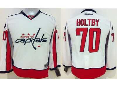 Youth NHL Washington Capitals #70 Braden Holtby Stitched white jerseys
