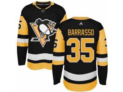 Youth Adidas Pittsburgh Penguins #35 Tom Barrasso Premier Black Home NHL Jersey