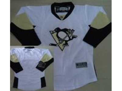 Youth NHL Pittsburgh Penguins Blank White Jerseys