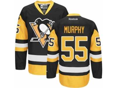 Youth Reebok Pittsburgh Penguins #55 Larry Murphy Premier Black Gold Third NHL Jersey