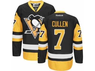 Youth Reebok Pittsburgh Penguins #7 Matt Cullen Premier Black Gold Third NHL Jersey