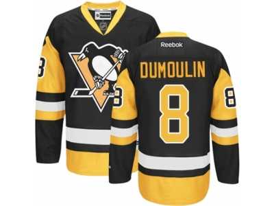 Youth Reebok Pittsburgh Penguins #8 Brian Dumoulin Premier Black Gold Third NHL Jerse