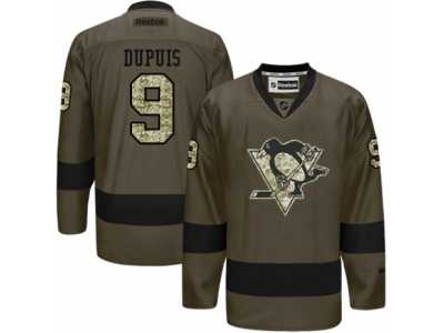 Youth Reebok Pittsburgh Penguins #9 Pascal Dupuis Premier Green Salute to Service NHL Jersey