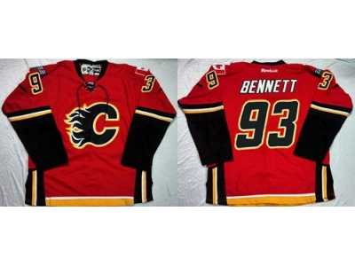 Calgary Flames #93 Sam Bennett Red Home Stitched NHL Jersey