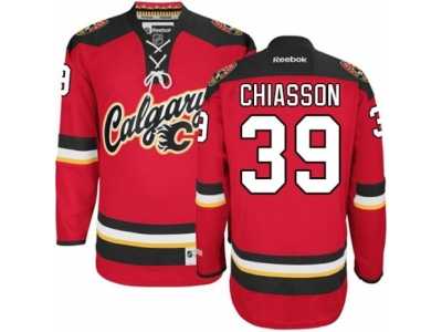 Men's Reebok Calgary Flames #39 Alex Chiasson Authentic Red New Third NHL Jersey