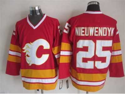 NHL Calgary Flames #25 Joe Nieuwendyk red CCM Throwback Jerseys