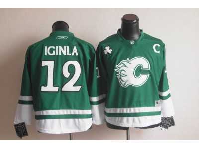 nhl jerseys calgary flames #12 iginla green