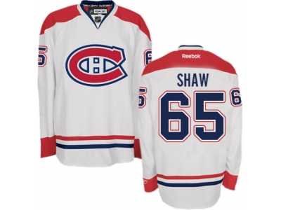 Youth Reebok Montreal Canadiens #65 Andrew Shaw Premier White Away NHL Jersey