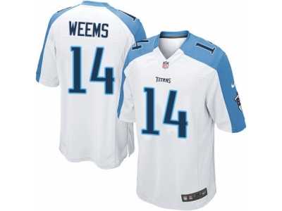 Men's Nike Tennessee Titans #14 Eric Weems Limited White NFL Jersey