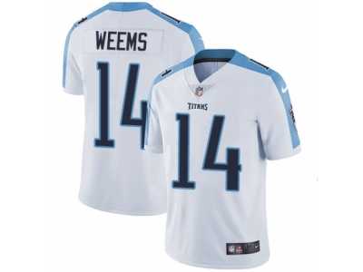 Men's Nike Tennessee Titans #14 Eric Weems Vapor Untouchable Limited White NFL Jersey