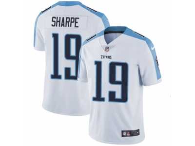 Men's Nike Tennessee Titans #19 Tajae Sharpe Vapor Untouchable Limited White NFL Jersey