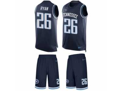 Men's Nike Tennessee Titans #26 Logan Ryan Limited Navy Blue Tank Top Suit NFL Jersey
