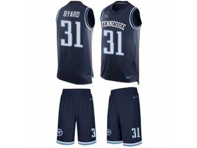 Men's Nike Tennessee Titans #31 Kevin Byard Limited Navy Blue Tank Top Suit NFL Jersey