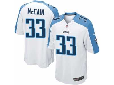 Men's Nike Tennessee Titans #33 Brice McCain Limited White NFL Jersey