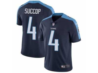 Men's Nike Tennessee Titans #4 Ryan Succop Vapor Untouchable Limited Navy Blue Alternate NFL Jersey