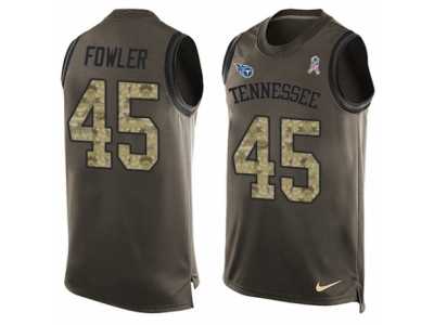 Men's Nike Tennessee Titans #45 Jalston Fowler Limited Green Salute to Service Tank Top NFL Jersey