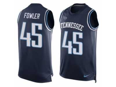 Men's Nike Tennessee Titans #45 Jalston Fowler Limited Navy Blue Player Name & Number Tank Top NFL Jersey