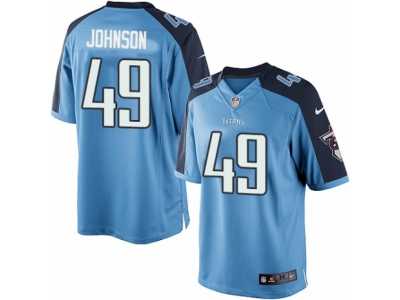 Men's Nike Tennessee Titans #49 Rashad Johnson Limited Light Blue Team Color NFL Jersey