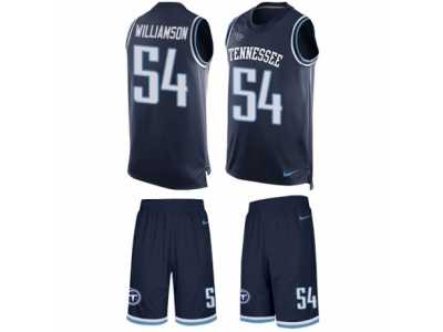 Men's Nike Tennessee Titans #54 Avery Williamson Limited Navy Blue Tank Top Suit NFL Jersey