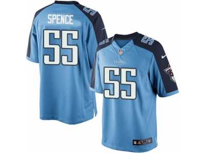Men's Nike Tennessee Titans #55 Sean Spence Limited Light Blue Team Color NFL Jersey