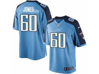 Men's Nike Tennessee Titans #60 Ben Jones Limited Light Blue Team Color NFL Jersey