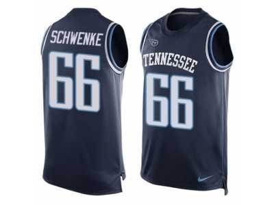 Men's Nike Tennessee Titans #66 Brian Schwenke Limited Navy Blue Player Name & Number Tank Top Tank Top NFL Jersey