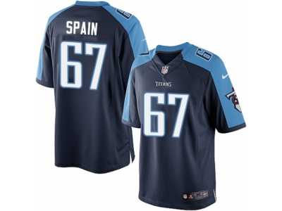 Men's Nike Tennessee Titans #67 Quinton Spain Limited Navy Blue Alternate NFL Jersey