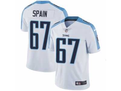 Men's Nike Tennessee Titans #67 Quinton Spain Vapor Untouchable Limited White NFL Jersey