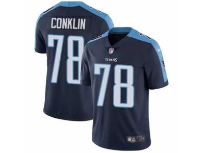 Men's Nike Tennessee Titans #78 Jack Conklin Vapor Untouchable Limited Navy Blue Alternate NFL Jersey